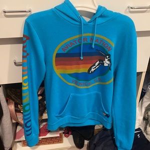 Blue Aviator Nation Hoodie Small